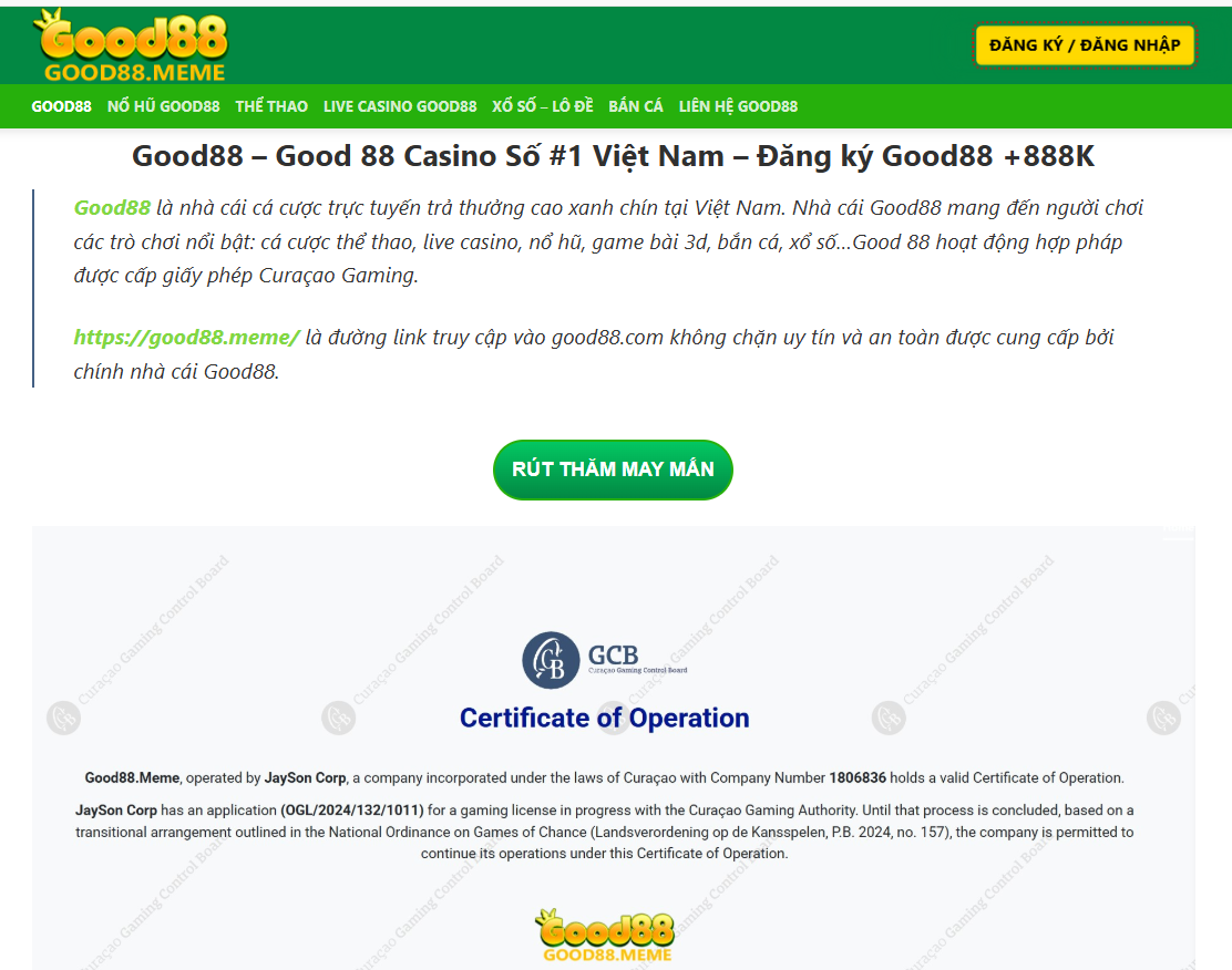 Good88 Casino -The Best Casino 2025